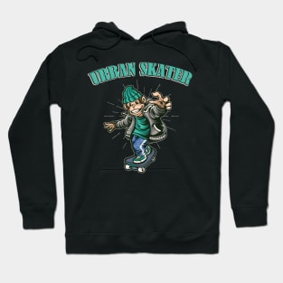 Urban Skater Monkey Kids Gift Hoodie